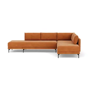 Vivica Fabric Right Sofa Bed (Amber)