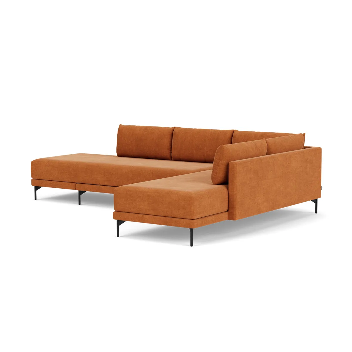 Vivica Fabric Right Sofa Bed (Amber)