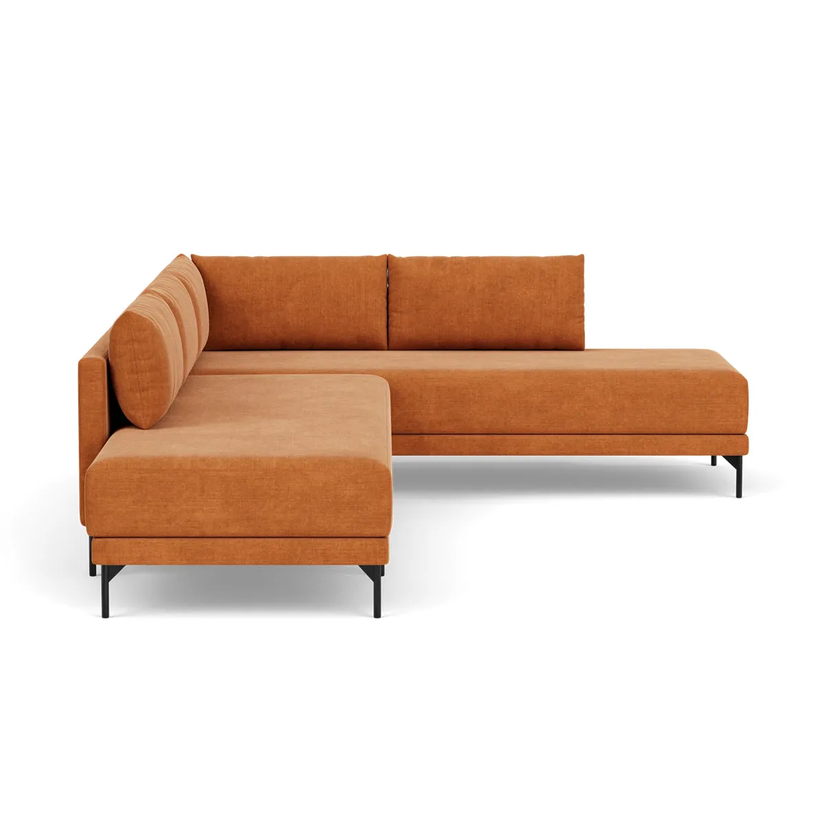 Vivica Fabric Right Sofa Bed (Amber)