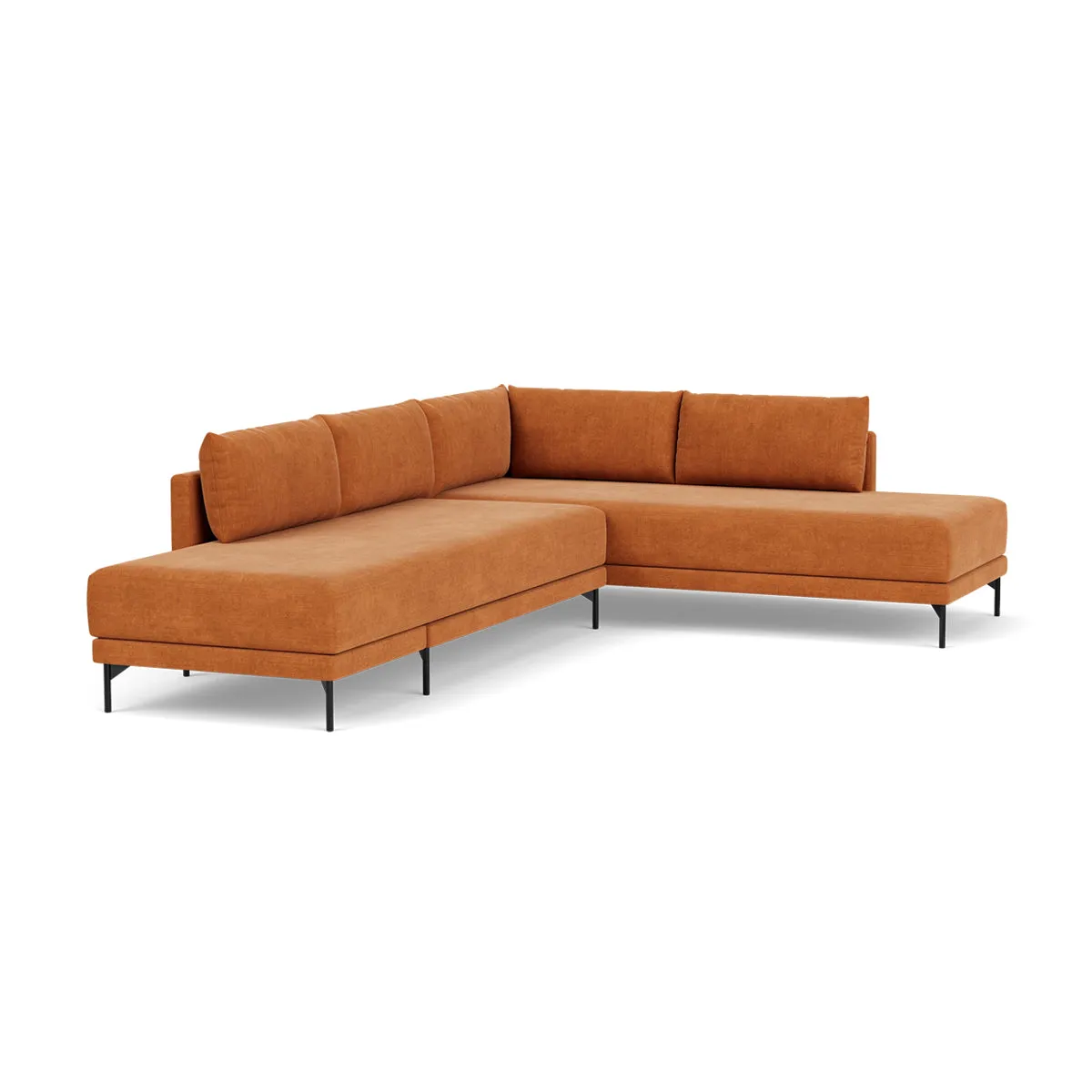 Vivica Fabric Right Sofa Bed (Amber)