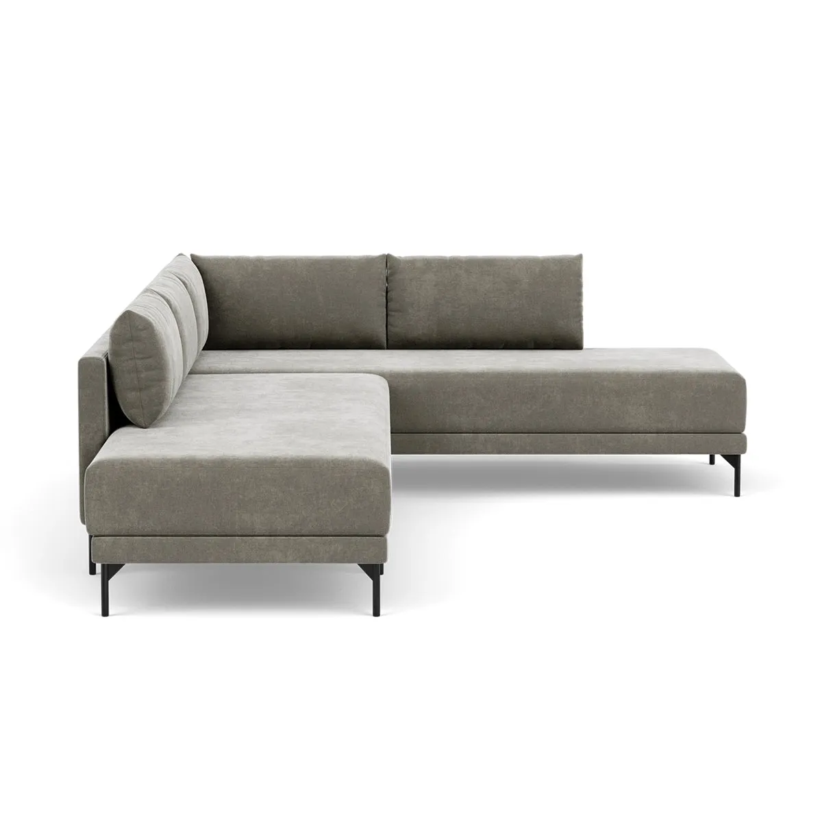 Vivica Fabric Right Sofa Bed (Grey Green)