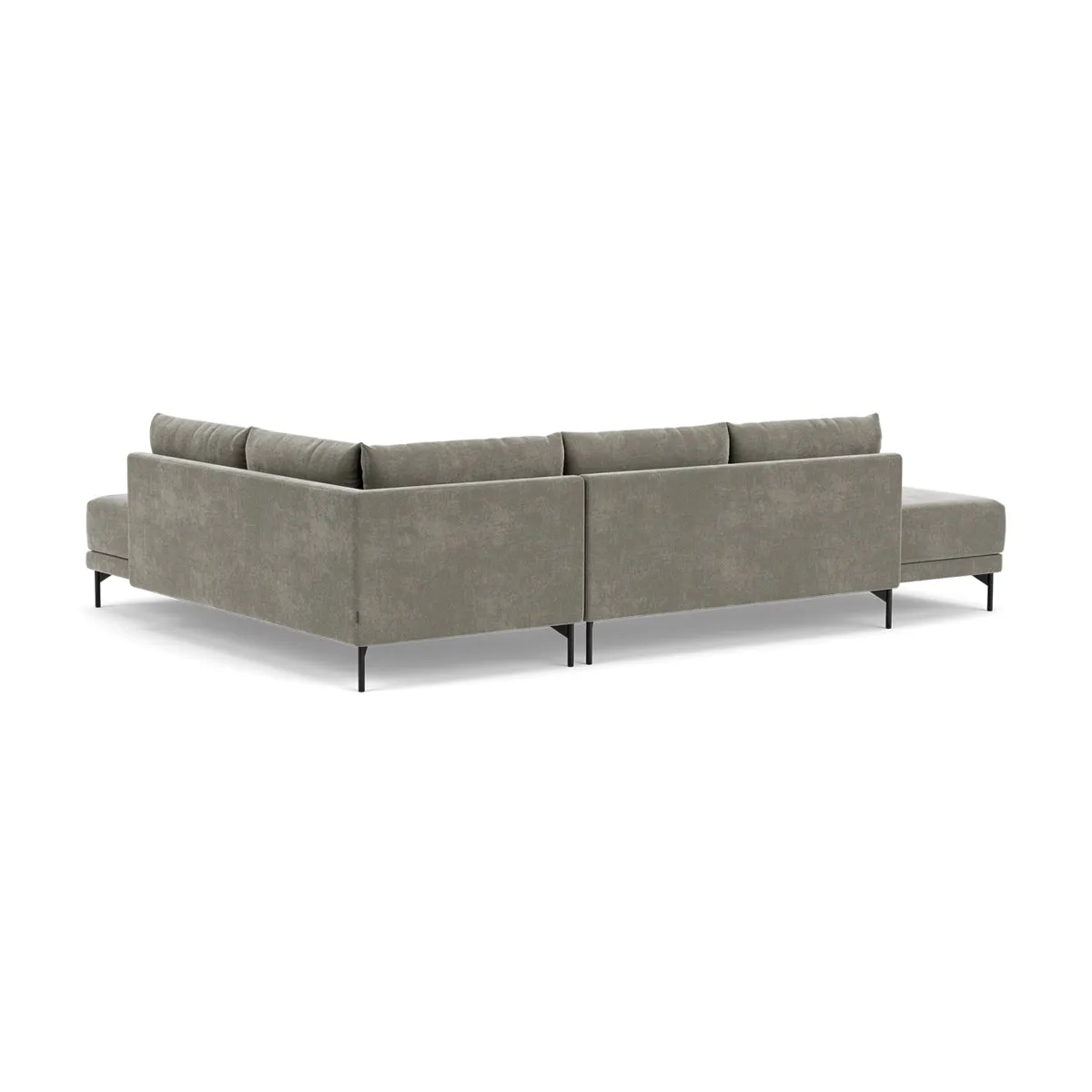 Vivica Fabric Right Sofa Bed (Grey Green)