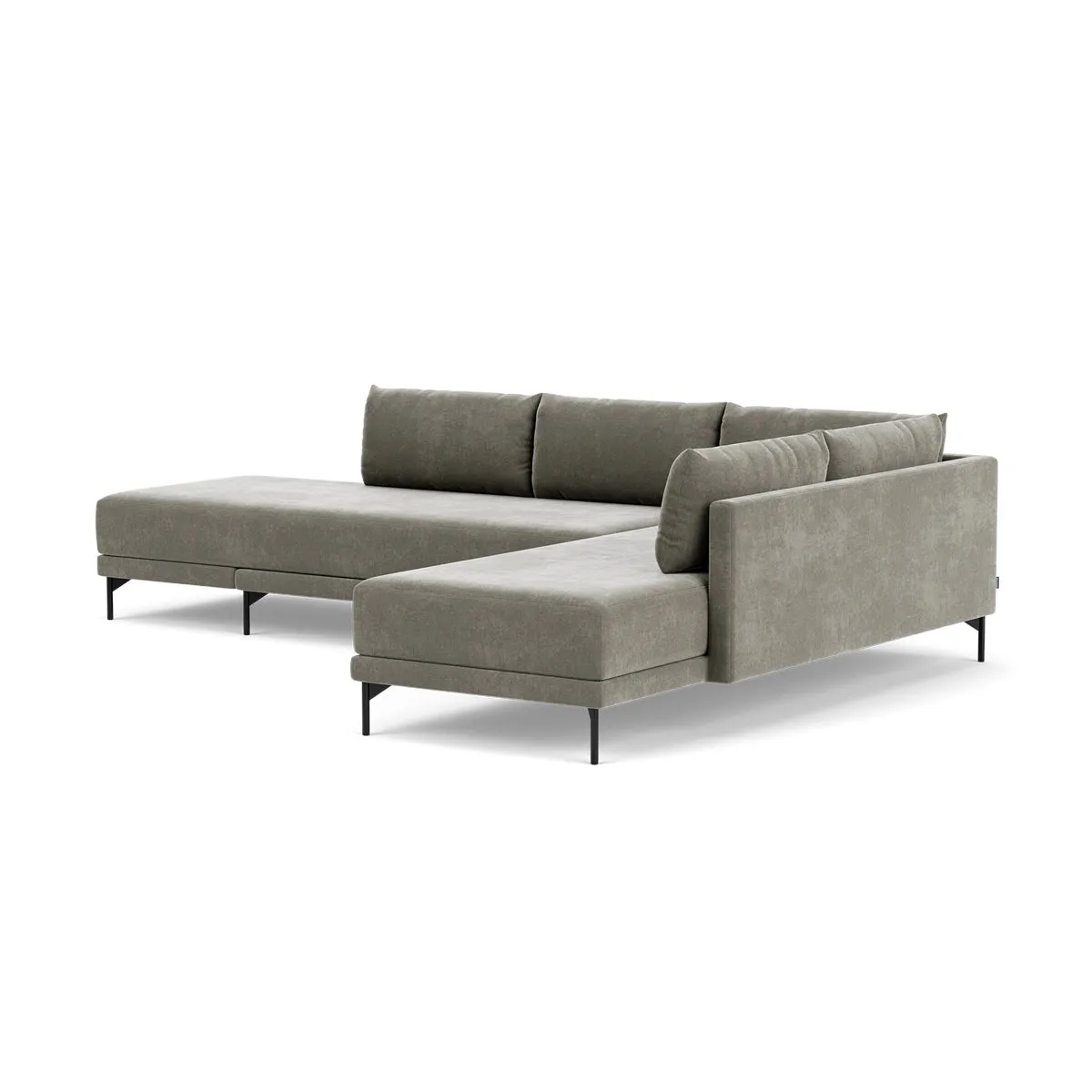 Vivica Fabric Right Sofa Bed (Grey Green)