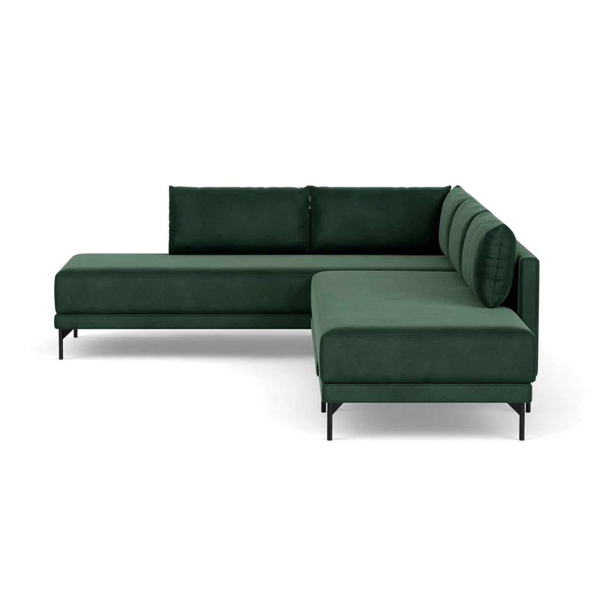 Vivica Velvet Left Sofa Bed (Lux Dark Green)