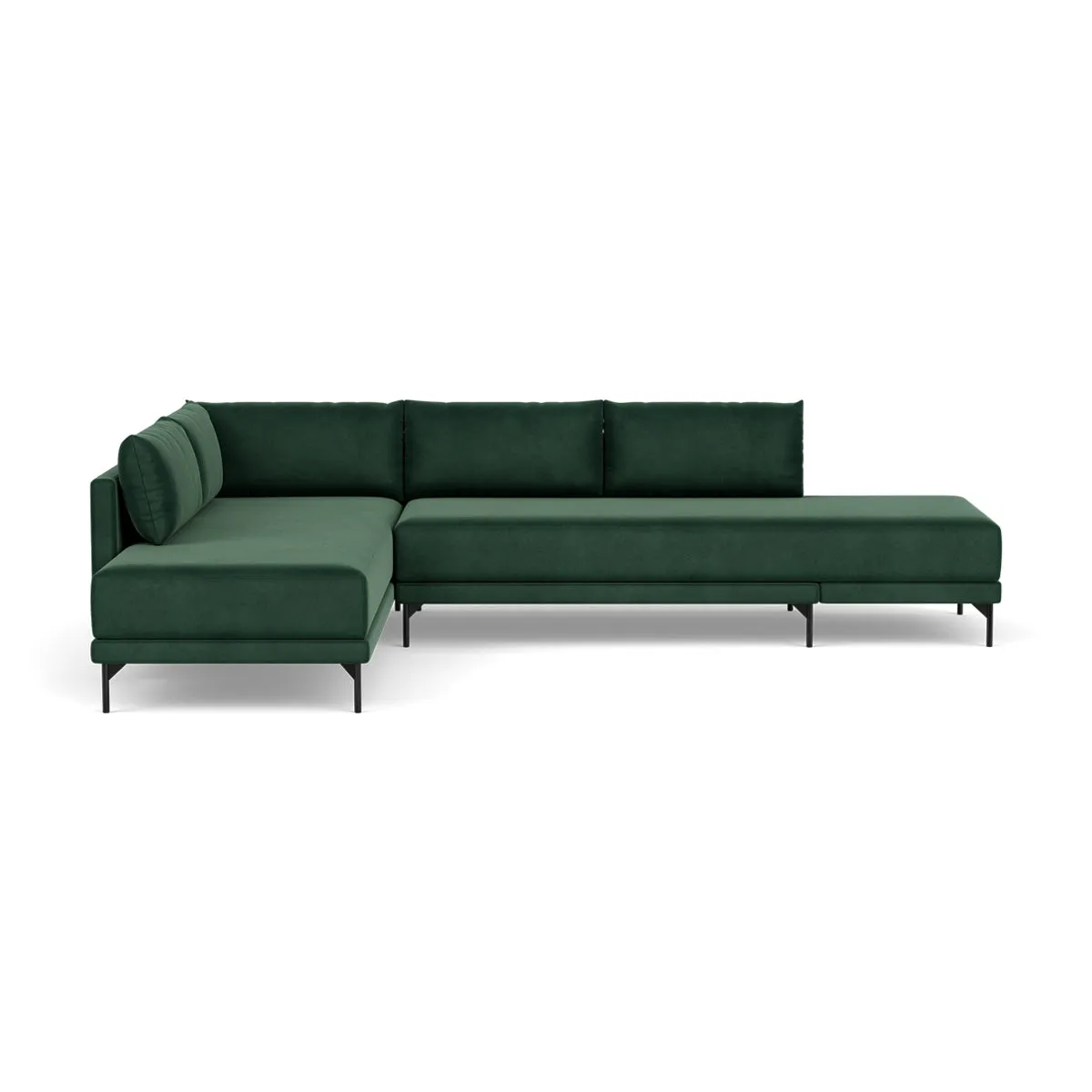 Vivica Velvet Left Sofa Bed (Lux Dark Green)