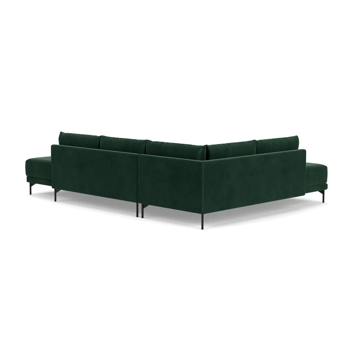 Vivica Velvet Left Sofa Bed (Lux Dark Green)