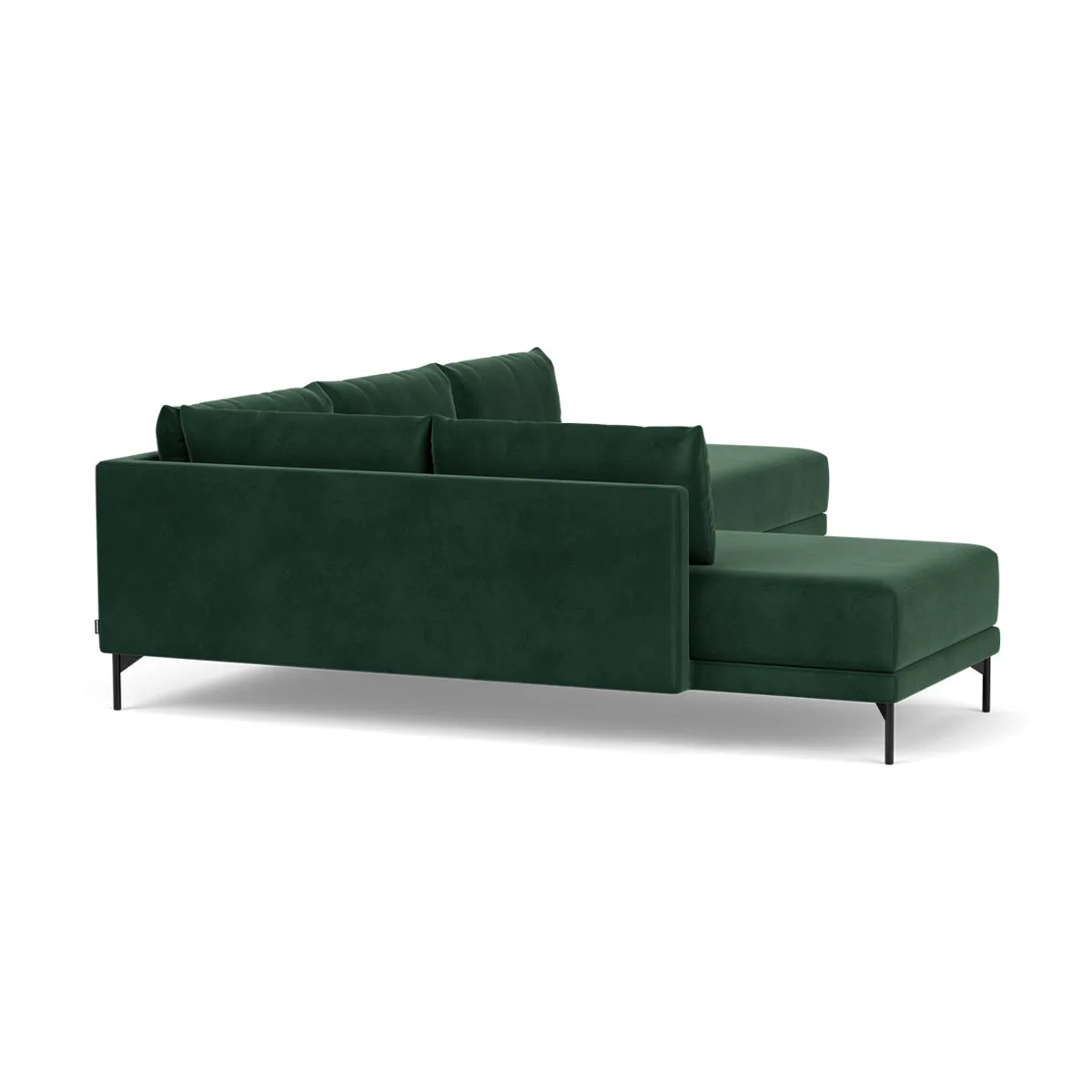 Vivica Velvet Left Sofa Bed (Lux Dark Green)