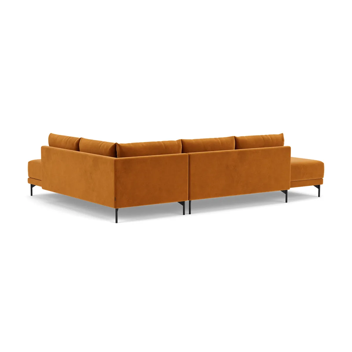 Vivica Velvet Right Sofa Bed (Matt Amber)