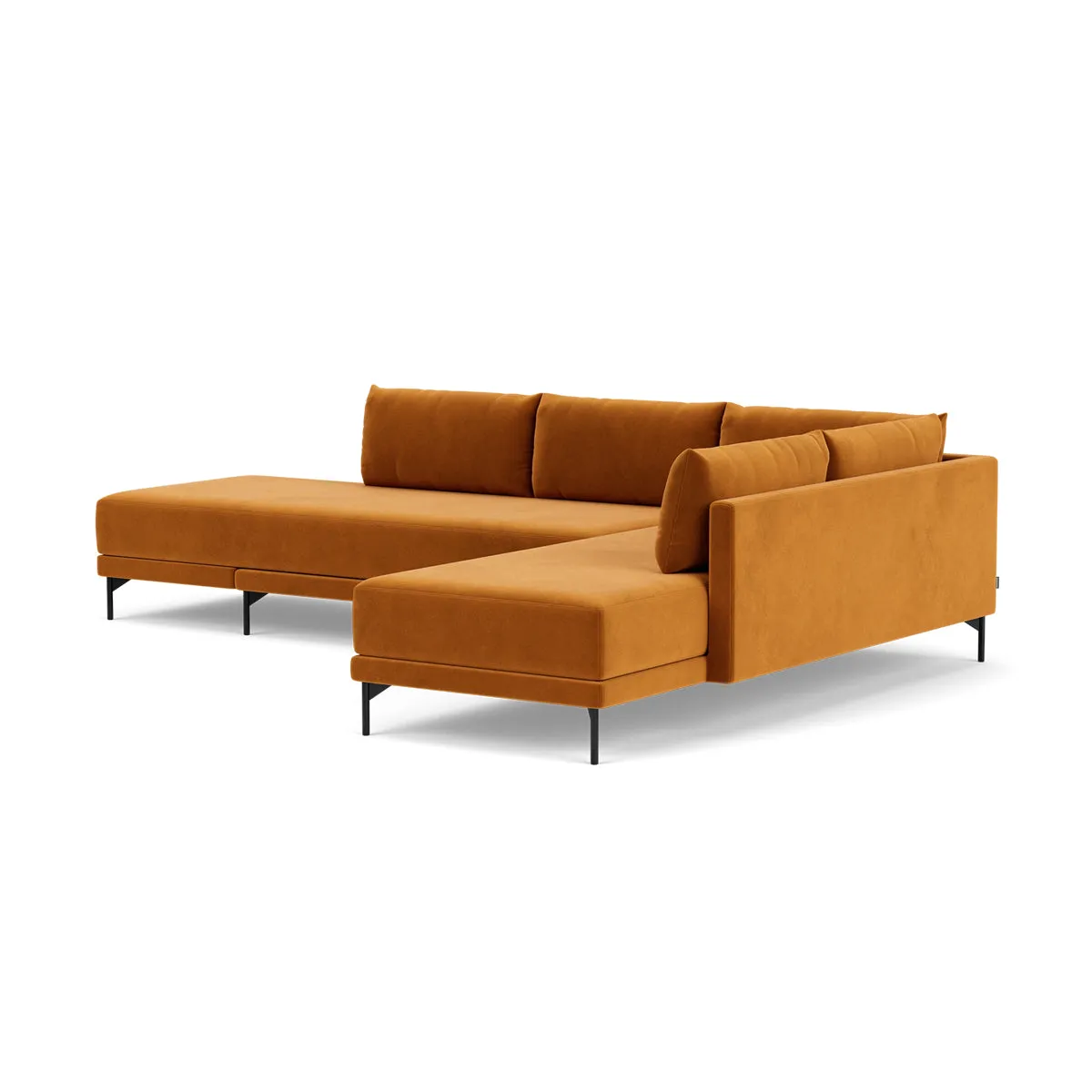 Vivica Velvet Right Sofa Bed (Matt Amber)