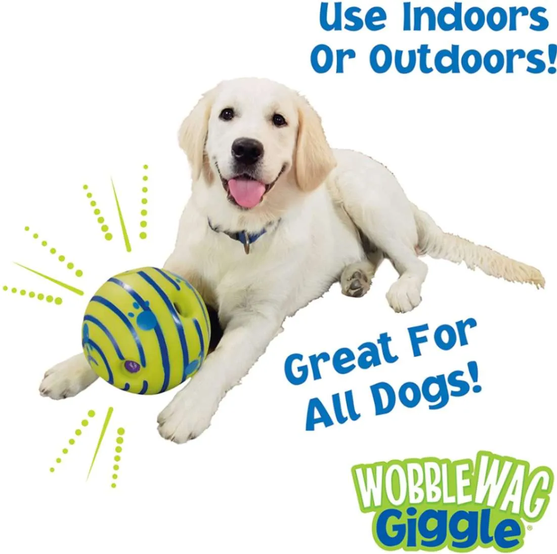 Wobble Wag Giggle Ball - Fun Interactive Toy for Dogs!