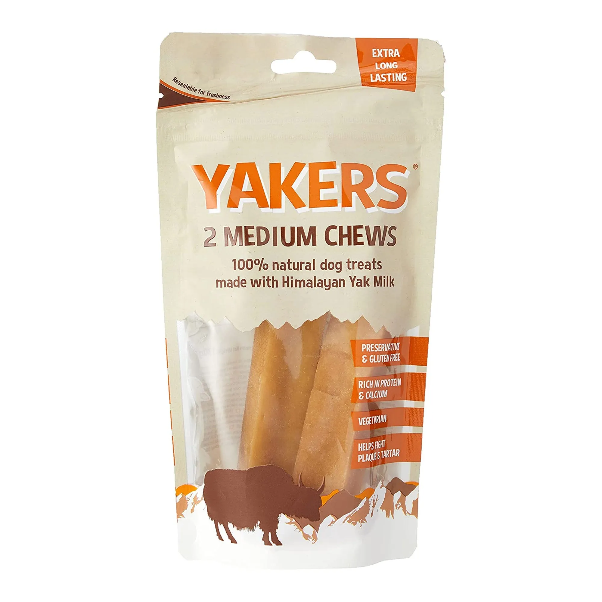 Yakers Original Dog Chew - Medium (Pack of 2)