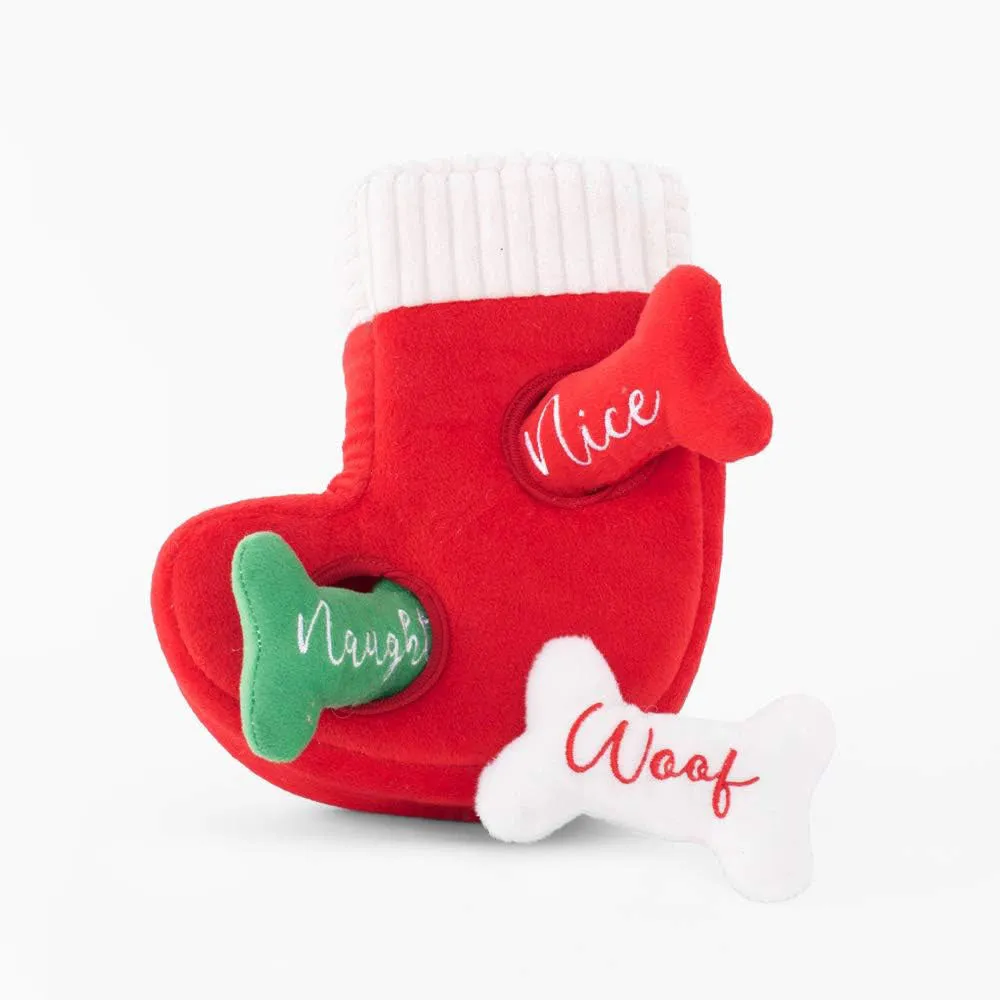 Zippy Paws Christmas Stocking Burrow Dog Toy